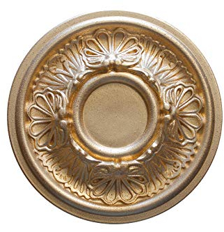 MARBET DESIGN Stuckrosette R-17 Ø 28cm EPS Styropor - Deckenrosette, Zierelement, Stuck (supergold) Wanddekoobjekt Innendekoration Dekor rund