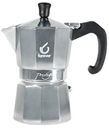 Kaufgut Forever Miss Moka Prestige 2 Tazze, Alluminio