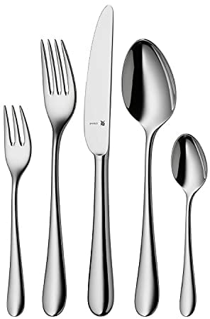 WMF Merit Besteck Set 12 Personen, Essbesteck 60 teilig, Hohlheftmesser, Cromargan Protect poliert, kratzbeständig, spülmaschinenfest