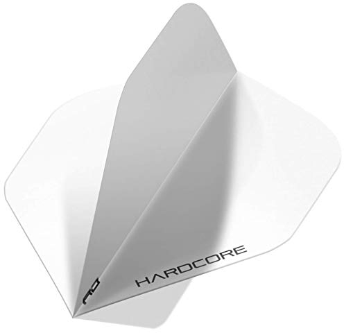RED DRAGON Hardcore XT Weiß Extra Dicke Standard Dart Flights - 5 Sätze pro Packung (15 Dart Flights insgesamt)