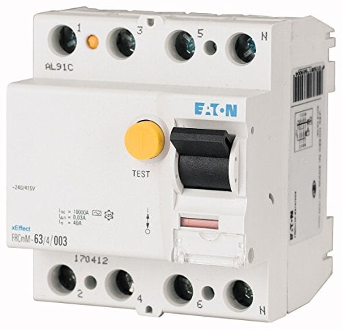 Eaton 170339 FI-Schalter, 40A, 4P, 100Ma, Typ A