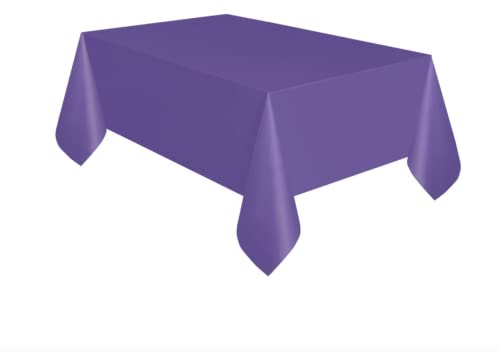 Unique Party 99163 Tischdecke, Kunststoff, 2,7 x 1,4 m, Neonviolett