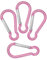 OUTDOOR SAXX 4X Pink Aluminium S-Karabiner, Karabiner-Haken, Material-Karabiner, 4,8 cm, 4er Set