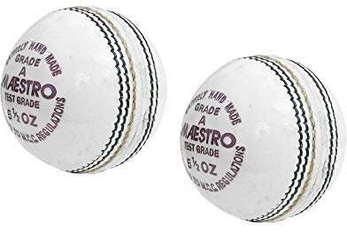 CW Maestro Cricketbälle aus hochwertigem Leder, 4 Stück, für Senioren, 4 Stück