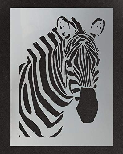 Zebra Kopf Schablone Art Decor & Basteln Schablone Malen Leinwand Kunst, Wände, Stoffe, Möbel Verschiedene Größen Optionen Wiederverwendbar Stencil By Ideal Stencils - S/ 17X24CM