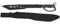 Machete EL29005 Modello base ESPARTANO II, Foglia colorata nera 49cm. Manico antiscivolo in ABS, lunghezza totale 65,5cm, con copertura in nylon