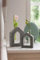 Haus mit Vase, im 2er Set, Geschenk zum Einzug, Deko, Soliflor