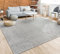 Paco Home Teppich Wohnzimmer Schlafzimmer Esszimmer Kurzflor Moderne Optik Einfarbig Pastell, Grösse:280x380 cm, Farbe:Silber