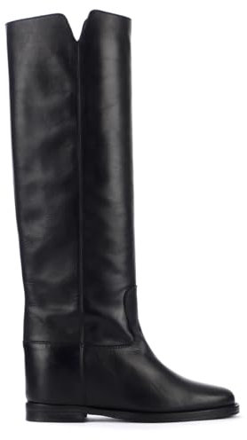 VIA ROMA 15 Stivale Modello 1586 in Pelle Malibu Nera, Taglia: 36