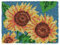 ZFFLYH Latch Hook Rug Kits DIY Needlework Unfinished Crocheting Rug Yarn Cushion Mat for Kids/Adults with Printed Canvas Pattern, 52X38cm Sunflower