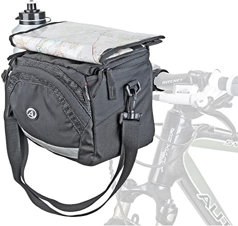 Author Fahrrad Lenkertasche A-H735 QRA X7 mit Halter und Schultergurt Kartenfach