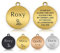 EDSG ID Tag Small Large Personalised ID Tag for Pet Dog Doggy Cat Kitten Kitty Puppy Engraved Dog ID Tag (Gold Round)