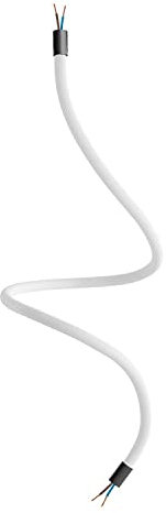 Kit Creative Flex manguera de extensión cubierta de tela RM01 Blanco con extremos metálicos - 90 cm, Negro