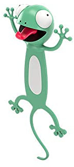 3D-Lesezeichen mit Cartoon-Seitenclip, lustiges Stereo-Lesezeichen für Kinder, niedliches Taschenfüller, Geburtstagsparty-Geschenk – Gecko
