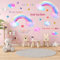 KAMEUN Regenbogen Wandaufkleber, Große Regenbogen Wolken Wandsticker Kinderzimmer Mädchen, Wandaufkleber Kinderzimmer, Wandtattoo Mädchenzimmer für Baby Zimmer Dekoration