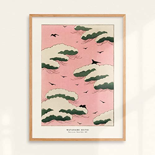 Atelier Bigarade Poster – Japanischer Stempel – Pinku no Sora – Bijutsu Sekai – 30 x 40 cm