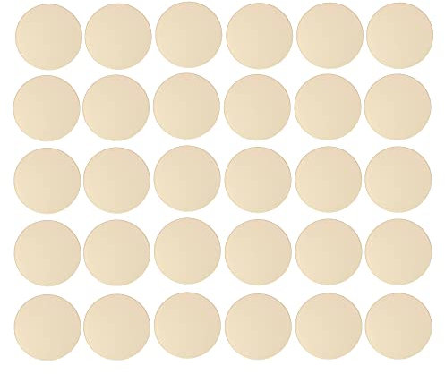 30x Cache vis adhésif autocollant diamètre 20mm bouchon trou meuble table chaise maison, blanc crème