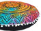 Runder Mandala-Bodenkissenbezug, Sitzkissen, Überwurf, Hippie, dekorativer Bohemian-Pouf-Bezug, Pompom-Kissenbezüge, Boho-Indisch, 55,9 cm (mehrfarbig)