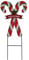 Morning View Weihnachten Zuckerstange Hofpfähle Metall Gartenstecker Dekor Willkommensschilder Hof Garten Dekorationen Winter Urlaub Rasen Ornament Xmas Decor Outdoor Veranda 70 cm hoch