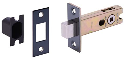 HANDLEZONE® Bathroom Toilet Door Deadbolt Lock - Black Nickel - 76mm Bolt with 57mm Backset