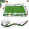 2 Stück Weihnachten Miniatur Zaun Holzzaun Mini Gartenzaun Dekorativer Gartenzaun,Weiß Mini Dekorativer Gartenzaun Weihnachten Dekorativer Zaun, Mini Weihnachtszaun Mit Lichtern .(100 cm x 5 cm)