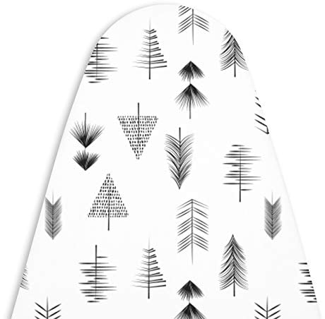 Encasa Housse de planche à repasser (135 x 45 cm) avec cordon de serrage avec rembourrage en feutre épais de 3 mm, facile à installer, résistant aux brûlures, imprimé - flèche noire