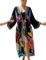 Bsubseach Kimono Lungo da Donna, Sexy, alla Moda, Ampio, Copricostume da Bagno, Leopardo B-Leaf, Taglia Unica