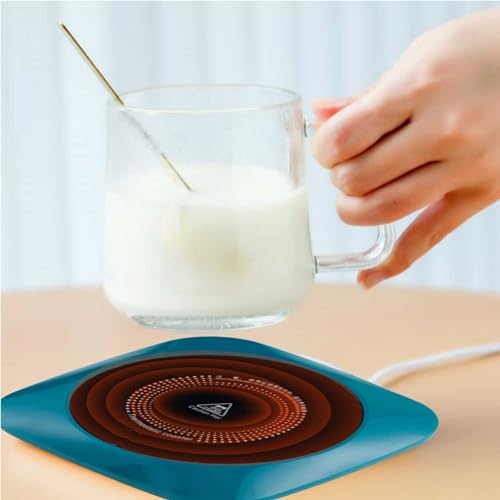 squarex Coffee Warmer for Desk Electric Mug Warmer, Office Home Desk Use Smart Cup Warmer with Auto Shut Off Electric Beverage Warmer for Coffee, Milk, Tea