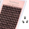 YOONOYA 144 grappes de Faux Cils Individuel 14mm Longueur D Curl DIY Cluster Volume Cils Individuels Naturelles Cluster Faux Cils Bricolage à la Maison Extensions de Cils Cluster Lashes (QD-14mm)