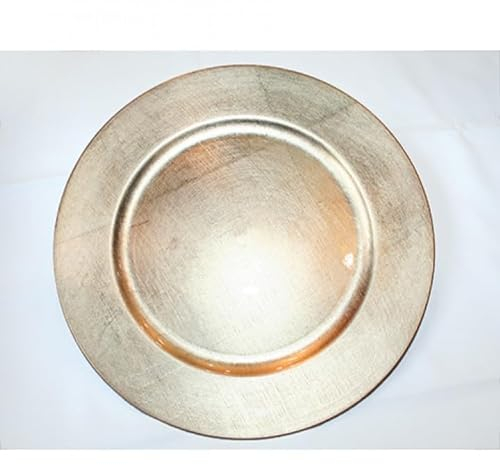 OSMA Platos llanos de la marca modelo Christmas place plate XXL gold 33x33x1,8cm