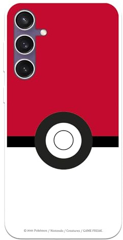 LA CASA DE LAS CARCASAS Schutzhülle kompatibel mit Samsung Galaxy S23 FE Offizielle Pokémon Poké-Ball zum Schutz Ihres Handys. Flexible transparente Silikonhülle, offizielle Pokémon-Lizenz