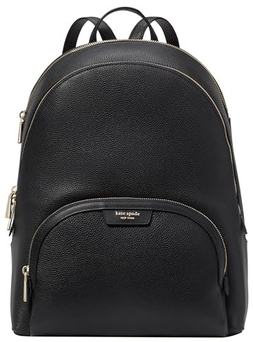 kate spade new york Women's Hudson Pebbled Leather Large Backpack, Black, One Size