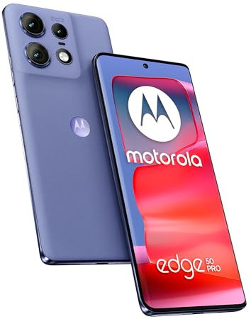 Motorola Edge 50 Pro, Telefono Portatile 512 GB, Ram 12 GB, Smartphone 5G, Mobile sbloccato, schermo 6,7, triplo sensore 50 MP, Ricarica Ultra Veloce 125 W, Lavanda [Versione francese]