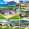 BRAST® Gartenmöbel Lounge Set | 4-5 Personen viele Modelle & Farben | inkl. extra Dicke Kissen | TÜV geprüft | Outdoor Loungemöbel Sitzgruppe Essgruppe Garnitur | Joy Grau