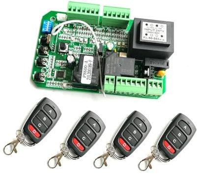Versión Universal, abridor de Motor de puerta corredera, tarjeta de placa base, reemplaza la placa de circuito, Control remoto de código rodante de 433,92 Mhz Abridor AutomáTico De Puerta Corredera (