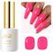Imtiti Smalto Semipermanente Unghie Rosa, 15ml Smalti Semipermanenti Per Unghie Rosa Neon UV Led Soak Off Smalto Gel Unghie UV Naturale Gel Nail Polish Per Uso Professionale e Domestico