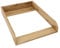 regalik Wickelaufsatz für Malm von IKEA, Wickeltischaufsatz für 48 cm Kommoden, Abnehmbar Wickelkommode aufsatz, Abgerundeten Frontplatten, Oak, 72cm x 54cm