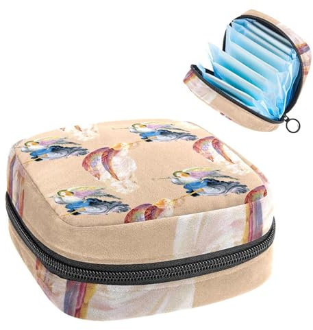 Borsa portaoggetti per assorbenti igienici, sacchetto mestruale per coppette mestruali, organizer per assorbenti femminili, bellissimi angeli con ali