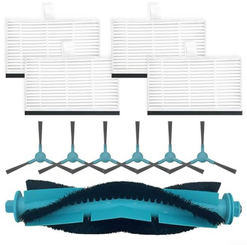 Pièces de rechange pour aspirateur robot Ultenic D10, 1 brosse principale, 4 filtres, 6 brosses latérales