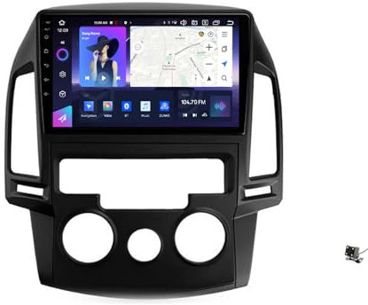 ZWCLSH Car Radio Stereo Compatible with Hyundai i30 2007-2012: Upgrade 5G-Wifi 9 QLED Touchscreen Head Unit - Wireless Carplay Android Auto BT 5.0 GPS RDS DSP FM SWC Backup Camera,A,3NF