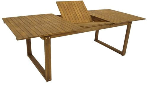 DEGAMO Ausziehtisch Gartentisch ausziehbar Santiago 180/240x100cm, Akazienholz braun geölt, Outdoor, FSC®-Zertifiziert