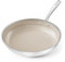 Redchef Nonstick Frying Pan,28cm Hybrid Ceramic Non Stick Saute Pan,11 Cooking Skillet with Stay Cool Handle, All Stovetops (Gas,Electric/Induction),Dishwasher/Oven Safe,PFAS Free (Beige)