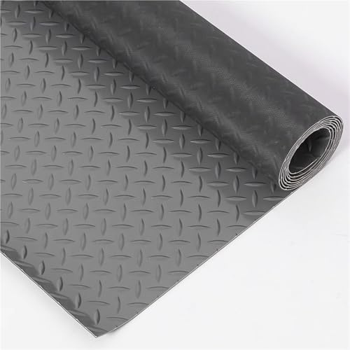 Rutschfeste Bodenmatte, große kommerzielle Gummiplatte für Keller, Fitnessstudio, Lager, Wohnmobil, Auto, Hebeboden, Diamantplatte, PVC-Bodenbelag