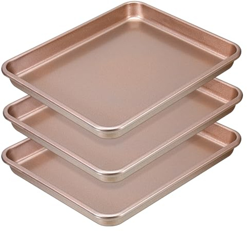 JJUNW 3 Pack 11x9 Inch Toaster Oven Pans and Trays