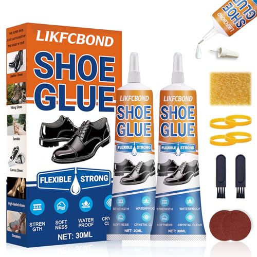 LIKFCBOND Pegamento para Zapatos, Profesional Pegamento Calzado, 60ML | Transparentte y Impermeable, Pegamento Calzado Suela Extrafuerte, Pegamento Suela Zapato, Apto para Todo Tipo de Shoe
