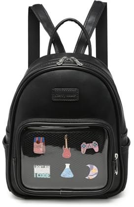 RAINBOW SMILE Kawaii Ita Bag Rucksack mit Sichtfenster, für Anime-Anstecknadeln
