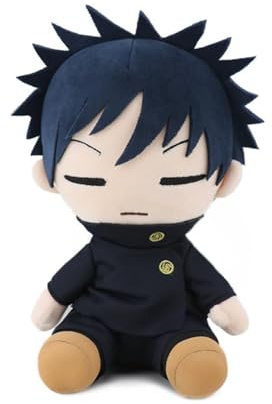 STOAT®Jujutsu Kaisen Megumi Fushiguro Plüschtier, 23cm Sitzende Anime Merchandise, Weiche PP-Baumwolle, Hautfreundlich Pelzig Gefüllt, Plüschkissen für Auto Zuhause Sofa, Dekoration Anhänger Geschenk