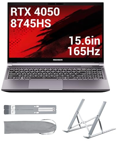 FIREBAT Gaming-Laptop 15,6-Zoll, 165Hz IPS-Display, Ryzen 7 8745HS (bis zu 4,9 GHz), RTX 4050, 24 GB DDR5, 512 GB SSD, Backlit-Tastatur, Leistungsstarkes E-Sport-Notebook für Gamer und Kreativprofis