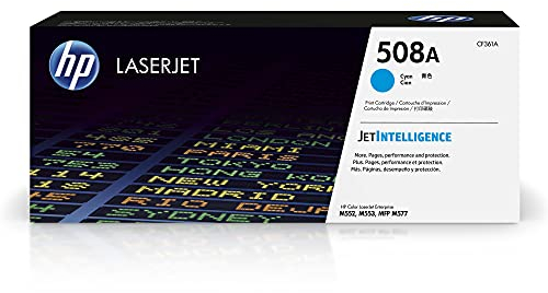 HP 508A (CF361A) Blau Original Toner für HP Color Laserjet Enterprise M552dn, M553, M577,cyan