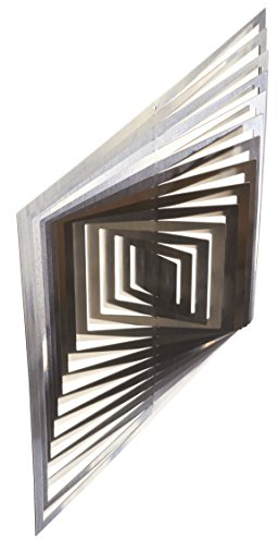 A2006 - SKARAT hochwertiges 3D Windspiel aus Edelstahl - Quadrat 15cm x 15cm - Made in Germany